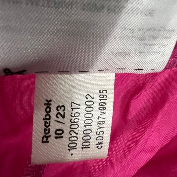 2023 Reebok Retro Style Pink & Black Nylon Parachute Jogger Wind Pants XS - Picture 11 of 12